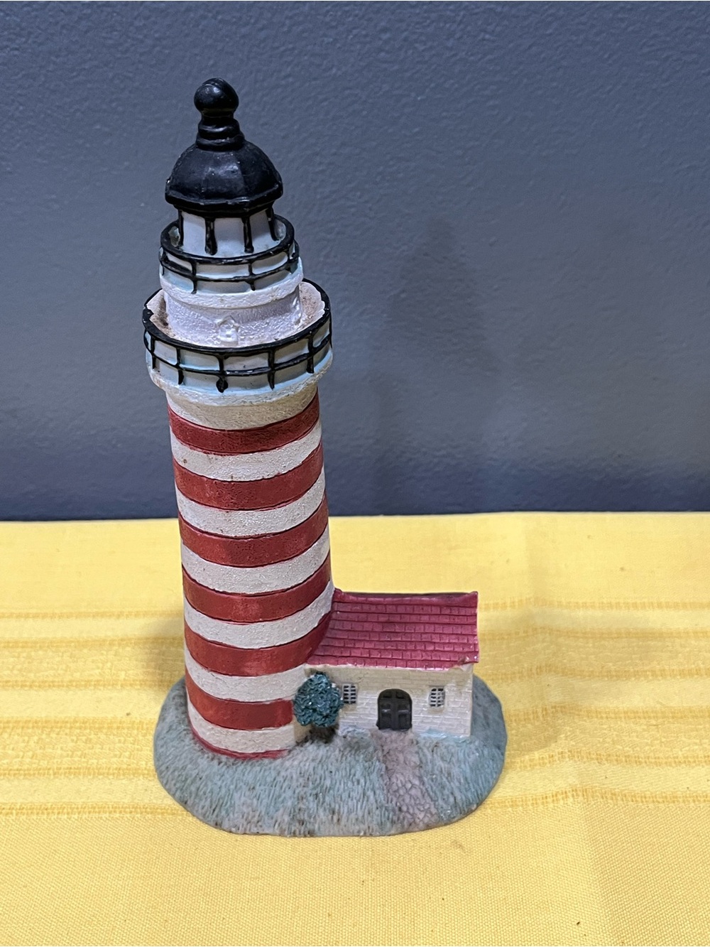 Vintage West Quoddy Head Lighthouse Figurine